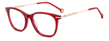 Designer Women Carolina Herrera Eyeglasses: HER 0103 - Red- SpecSMART Eye Clinic (Diagonal View)